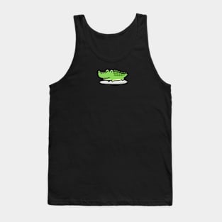 Green chibi cute alligator Tank Top